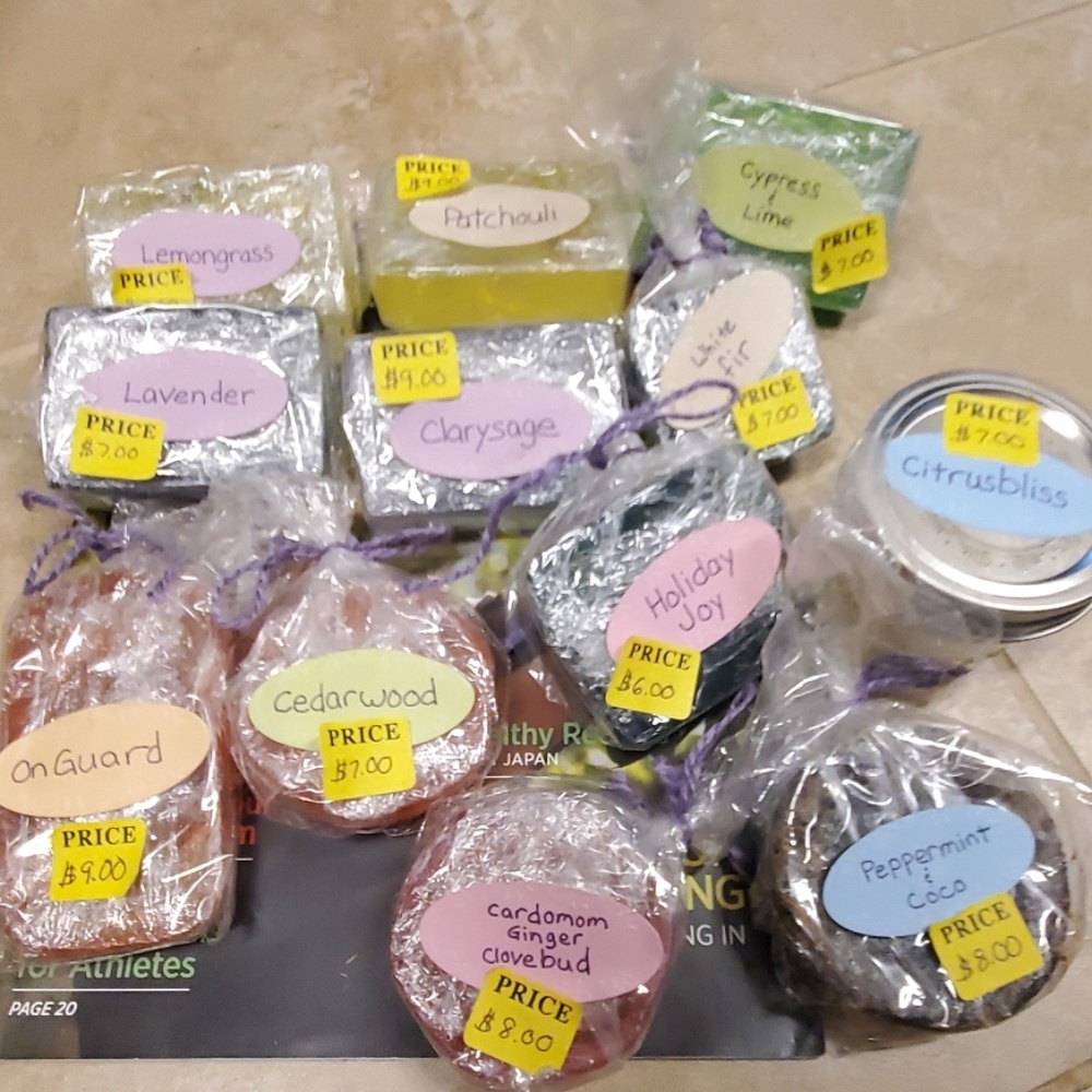 Homemade soap with essential oils